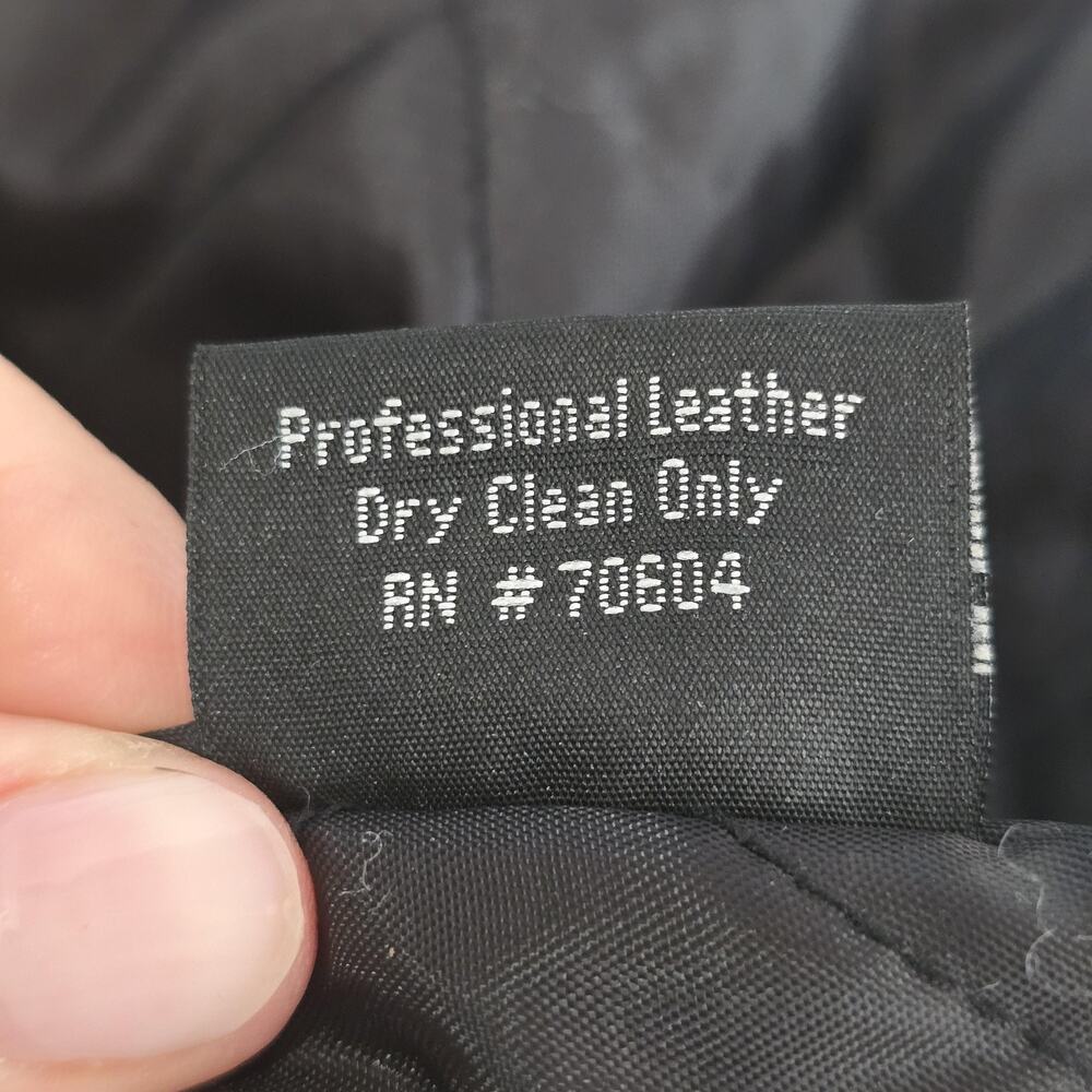 Gianni Ferrara Leather Coat Womens 2XL Black Button Front Lined Pockets Warm - Picture 8 of 9